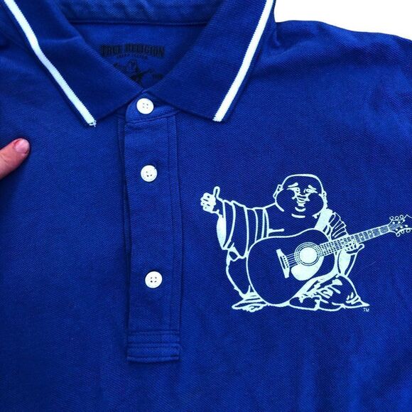 True Religion T Shirt XXXL Blue - Picture 2 of 7